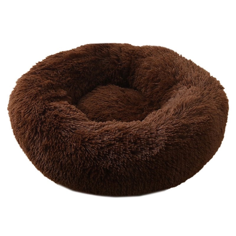 Calming Pet Bed in Muddy Paws Chocolate